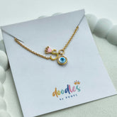Royal Charm Evil Eye Bracelet 1.69 Grams, 14KT Gold