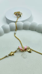 Butterfly and Unicorn Haath Phool 3.9 grams, 14KT Gold