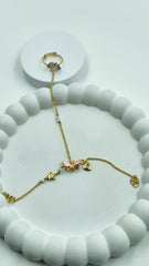 Butterfly and Unicorn Haath Phool 3.9 grams, 14KT Gold