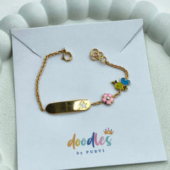 Bee & Blossom Bracelet 3.33 Grams, 14KT Gold