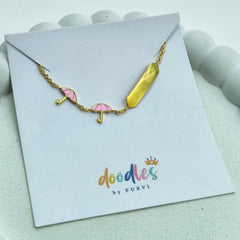 Twin Umbrella Bracelet 2.1 Grams, 14KT Gold