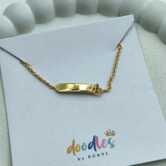 Angel Print Name Bracelet 1.8 Grams, 14KT Gold