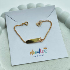 Angel Print Name Bracelet 1.8 Grams, 14KT Gold