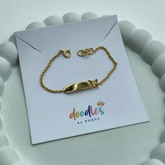 Butterfly Charm Baby Bracelet 1.76 Grams, 14KT Gold