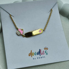 Custom Name Cupcake Bracelet 2.23 Grams, 14KT Gold