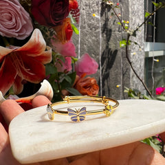Cupcake, Butterfly & Flower Gold Kada - 4.195 grams | 18kt gold