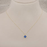 Blue Blossom Necklace 0.58 Grams, 18kt Gold
