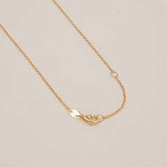 Blush Petal Clover Necklace 3 Grams, 18kt Gold