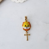 Lion With Initial Pendant 1.5 Grams