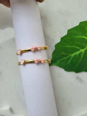 Heart Bow Heart Kada Single Piece 5.32 Grams, 18KT Gold