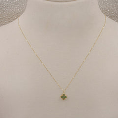 Colourful Blossom Necklace 0.51 Grams, 18kt Gold