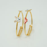 Hop & Go Gold Kada for Boys 4.16 grams single piece, 18KT Gold
