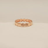 Hexa Rose Gold Band Ring 2 Grams , 18KT Gold