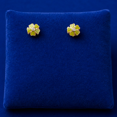 Flower Earrings 1.39 Grams, 18KT Gold