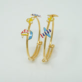 Land, Air & Sea Gold Kada for Boys 18kt Gold 4.65 grams per piece