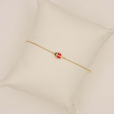 Lucky Ladybug Bracelet 1.2 Grams, 18KT Gold