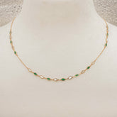 Emerald Elegance Necklace 3.02 Grams, 18kt Gold