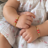 Red Bow Kada for Baby Girls - 10 grams for a pair | 18kt gold