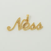 Personalised Family Name Engraved Pendant 5.29 Grams, 18KT Gold
