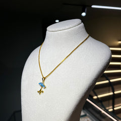 Car Charm Necklace with Initial Pendant 6 grams | 18kt gold