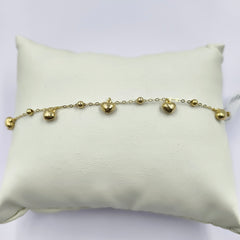 Golden Hearts Dangler Bracelet 1.02 grams, 18KT Gold