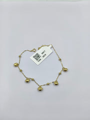 Golden Hearts Dangler Bracelet 1.02 grams, 18KT Gold