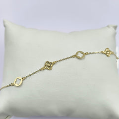 Minimal Clover Design Bracelet 0.63 grams, 18KT Gold