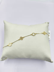 Minimal Clover Design Bracelet 0.63 grams, 18KT Gold