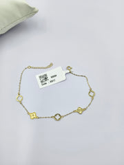 Minimal Clover Design Bracelet 0.63 grams, 18KT Gold