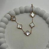 Van-Cleef White Charm Bracelet 4.64 Grams, 18KT Gold