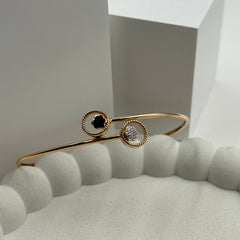 Dual-Tone Clover Kada 4.17 Grams, 18KT Gold