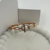 Sparkling Link Chain Kada 13.68 Grams, 18KT Gold