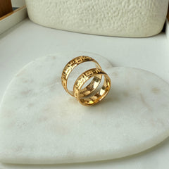 Eternal Greek Bond Couple Rings 11.19 Grams A Pair, 22KT Gold