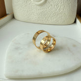 Forever Lock Couple Rings 11.65 Grams A Pair, 22KT Gold