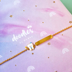 Happy Tooth Bracelet 2.38 Grams, 18KT Gold