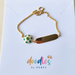 Football Theme Bracelet 2.74 Grams, 18KT Gold