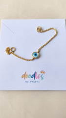Evil Eye Protection Bracelet 1.26 Grams, 18KT Gold