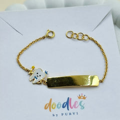 Happy Tooth Bracelet 2.38 Grams, 18KT Gold
