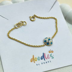 Football Theme Bracelet 1.74 Grams, 18KT Gold