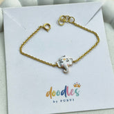 Ganpati Theme Bracelet 1.97 Grams, 18KT Gold