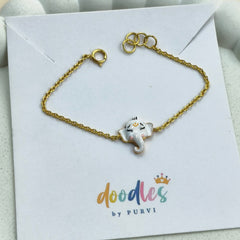 Ganpati Theme Bracelet 1.97 Grams, 18KT Gold