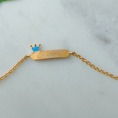 Little Royal Crown Bracelet 2.2 grams, 18kt gold