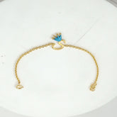 Crowned Initial Bracelet 1.8 grams, 18kt gold