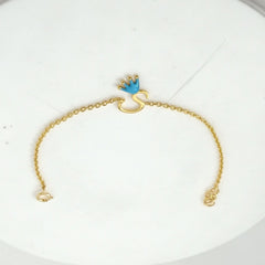 Crowned Initial Bracelet 1.8 grams, 18kt gold