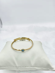 Evil Evil Eye Gold Baby Kada 2.84 Grams Single piece, 18KT Gold