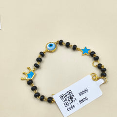 Crown Evil Eye Star Nazariya Pair 3.84 Grams, 18KT Gold