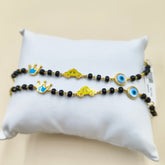 Crown Car Evil Eye Nazariya Pair 3.88 Grams, 18KT Gold