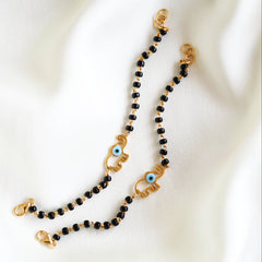 Gold Elephant Evil Eye Nazariya Grams Pair, 18KT Gold