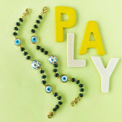 Football Evil Eye Nazariya 4.46 Grams A Pair, 18KT Gold