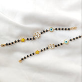 Crown And Evil Eye Nazariyas 5 Grams A Pair, 18KT Gold